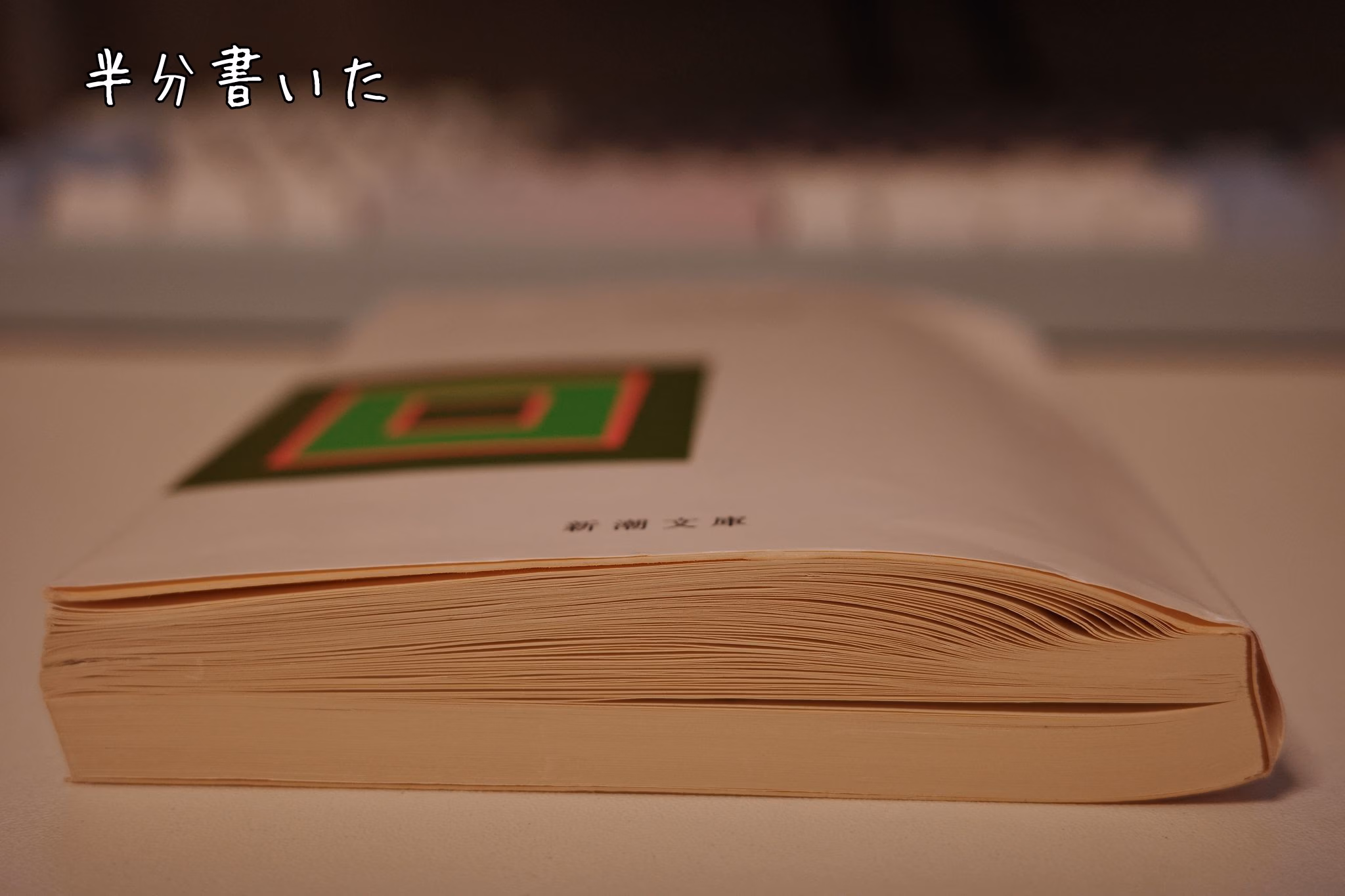 半分書いた